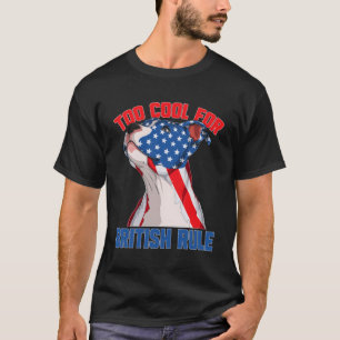 Amerikanische Flagge 4. Juli für britische Herrsch T-Shirt