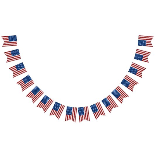 Amerikanische Flagge 4. Juli Glitzer (Alle)