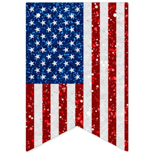 Amerikanische Flagge 4. Juli Glitzer (Zweite Fahne)