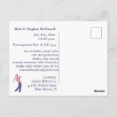 Amerikanische Flagge 4. Juli Golf Turnier Postkarte (Rückseite)