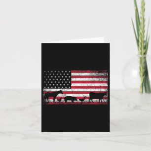 Amerikanische Flagge 4. Juli Hühnerroh-Schweinefil Karte