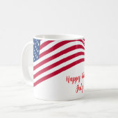 Amerikanische Flagge 4. Juli Kaffeetasse (Vorderseite Links)