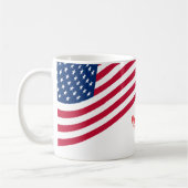 Amerikanische Flagge 4. Juli Kaffeetasse (Links)
