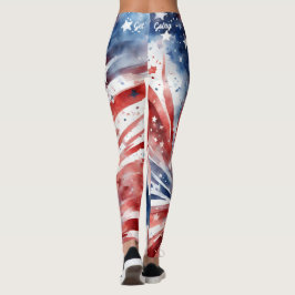 Amerikanische Flagge 4. Juli Leggings