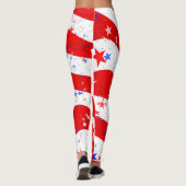 Amerikanische Flagge 4. Juli Leggings (Rückseite)