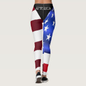 Amerikanische Flagge 4. Juli Leggings (Rückseite)