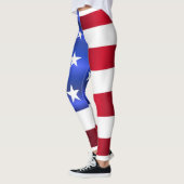 Amerikanische Flagge 4. Juli Leggings (Links)