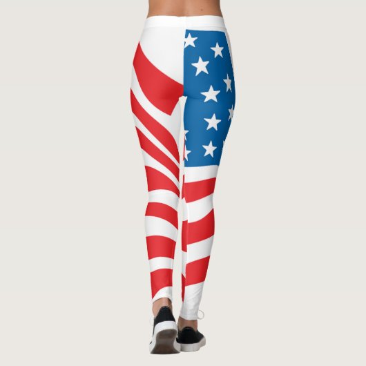 Amerikanische Flagge - 4. Juli Leggings (Rückseite)