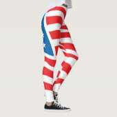 Amerikanische Flagge - 4. Juli Leggings (Rechts)