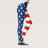 Amerikanische Flagge 4. Juli Leggings (Rechts)