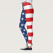 Amerikanische Flagge 4. Juli Leggings (Links)