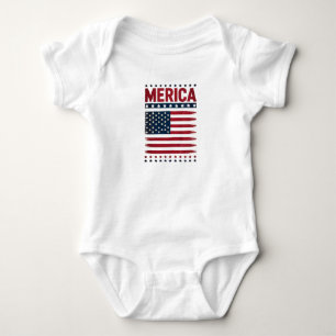 Amerikanische Flagge 4. Juli Merica Baby Strampler