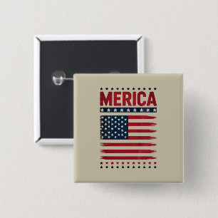 Amerikanische Flagge 4. Juli Merica Button