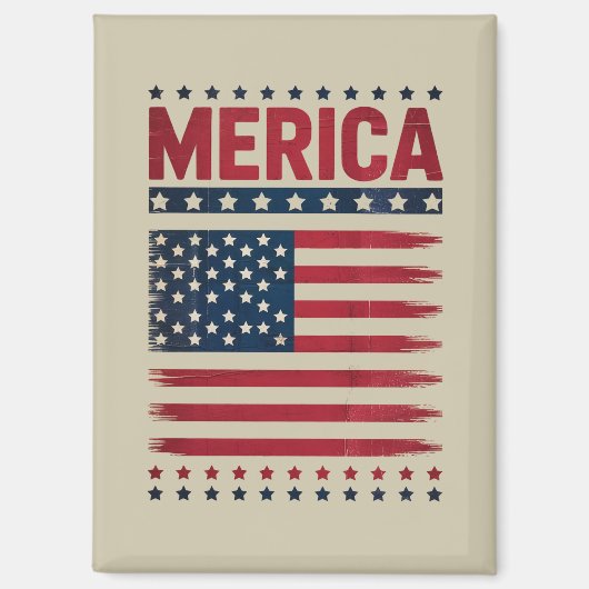 Amerikanische Flagge 4. Juli Merica Magnet (Vorderseite)