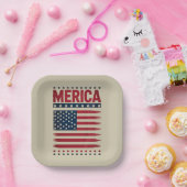 Amerikanische Flagge 4. Juli Merica Pappteller (Party)