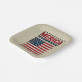 Amerikanische Flagge 4. Juli Merica Pappteller (Gewinkelt)