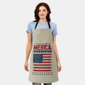 Amerikanische Flagge 4. Juli Merica Schürze (Getragen)