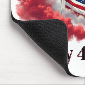 Amerikanische Flagge, 4. Juli Mousepad (Ecke)