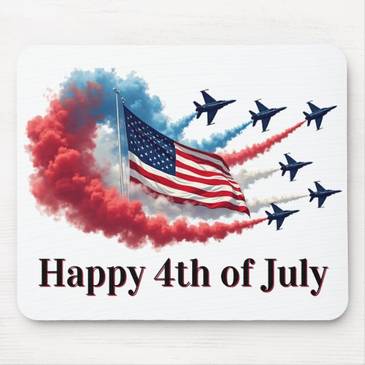 Amerikanische Flagge, 4. Juli Mousepad (Vorne)