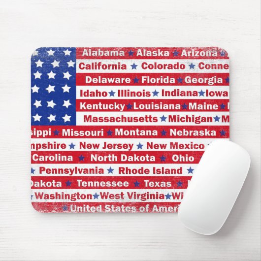 Amerikanische Flagge 4. Juli Mousepad (Mit Mouse)