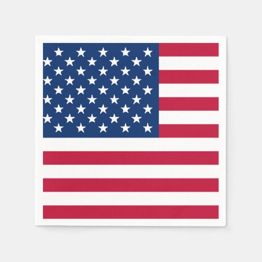 Amerikanische Flagge 4. Juli Paper Napkin Set Serviette (Vorderseite)