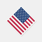 Amerikanische Flagge 4. Juli Paper Napkin Set Serviette (Ecke)