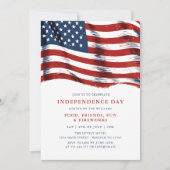 Amerikanische Flagge 4. Juli Party Einladung (Vorderseite)