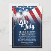 Amerikanische Flagge 4. Juli Party Einladungen (Vorderseite)