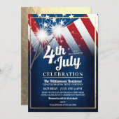 Amerikanische Flagge 4. Juli Party Einladungen (Vorne/Hinten)