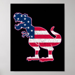 Amerikanische Flagge 4. Juli Patriotisches Jungen  Poster