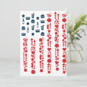 Amerikanische Flagge 4. Juli Picknick Einladung (Stehend Vorderseite)