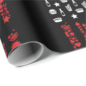 Amerikanische Flagge 4. Juli Picknick Feuerwerk we Geschenkpapier (Rolleneckpunkt)