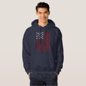 Amerikanische Flagge 4. Juli Picknick Feuerwerk we Hoodie (Vorne ganz)