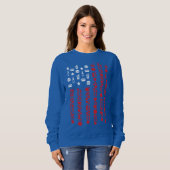 Amerikanische Flagge 4. Juli Picknick Feuerwerk we Sweatshirt (Vorne ganz)