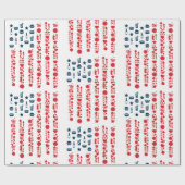 Amerikanische Flagge 4. Juli Picknick Geschenkpapier (Flach)