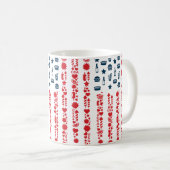 Amerikanische Flagge 4. Juli Picknick Kaffeetasse (VorderseiteRechts)