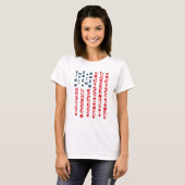 Amerikanische Flagge 4. Juli Picknick T-Shirt (Vorne ganz)