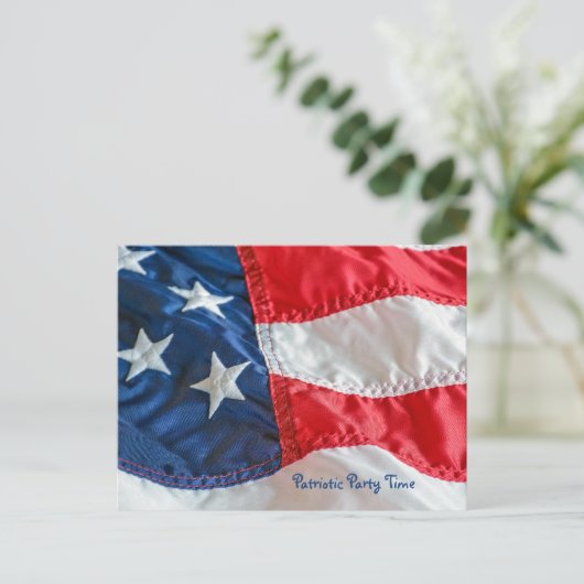 Amerikanische Flagge 4. Juli Postkarte (Stehend Vorderseite)