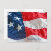 Amerikanische Flagge 4. Juli Postkarte (Vorne/Hinten)