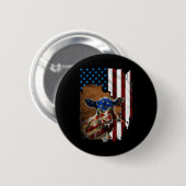 Amerikanische Flagge 4. Juli Rindfleischflagge Button (Vorne & Hinten)