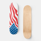 Amerikanische Flagge - 4. Juli Skateboard (Vorderseite)