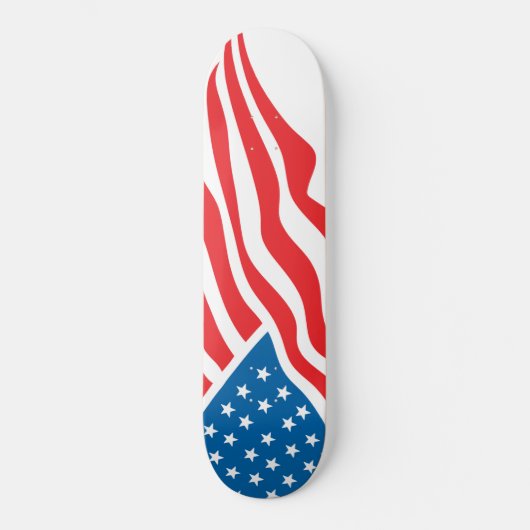 Amerikanische Flagge - 4. Juli Skateboard (Vorderseite)