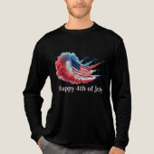 Amerikanische Flagge, 4. Juli Tri-Blend Shirt (Vorderseite)