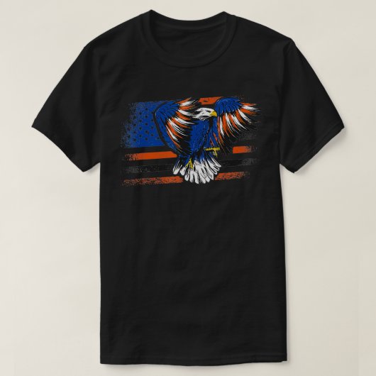 Amerikanische Flagge 4. Juli Unabhängigkeitserklär T-Shirt (Design vorne)