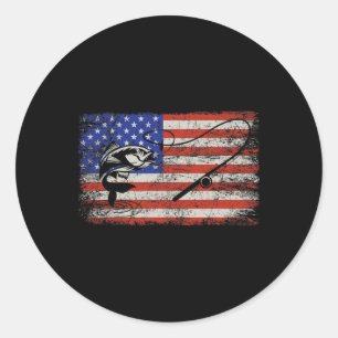 Amerikanische Flagge 4. Juli Unabhängigkeitstag Fi Runder Aufkleber