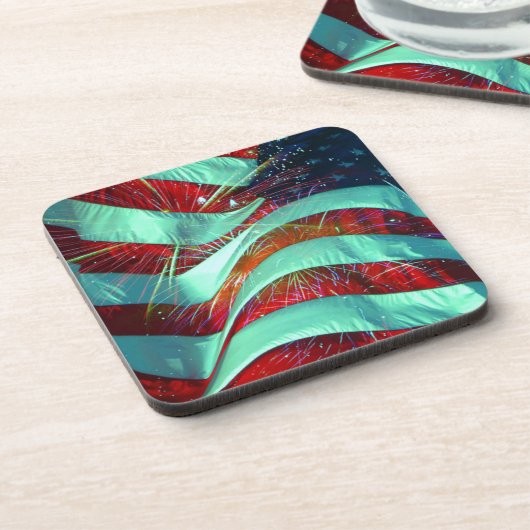 Amerikanische Flagge 4. Juli Untersetzer (Linke Seite)