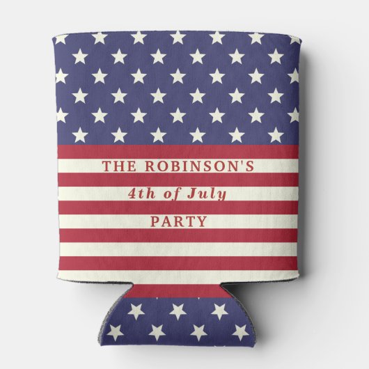 Amerikanische Flagge 4. Juli US Flagge Custom Dosenkühler (Rückseite)