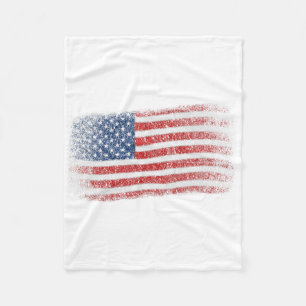 Amerikanische Flagge 4. Juli Vintage-USA-Flagge Pa Fleecedecke