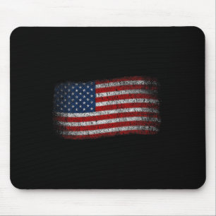 Amerikanische Flagge 4. Juli Vintage-USA-Flagge Pa Mousepad