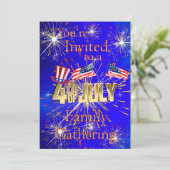 Amerikanische Flagge 4. Juli Wiedersehen Einladung (Stehend Vorderseite)